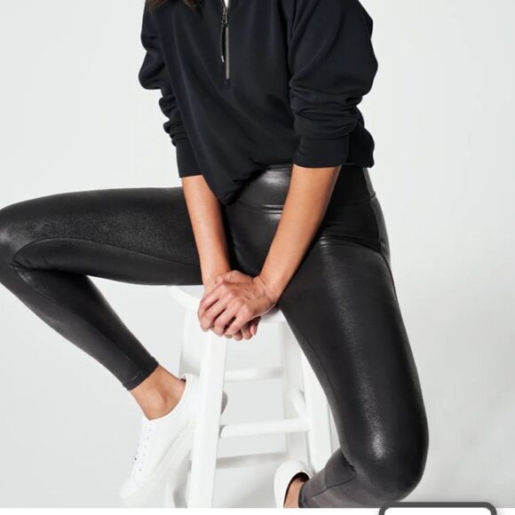 Spanx Faux Leather Leggings Black Multiple Sizes New With Tags - Picture 4 of 12